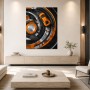 Sportwagen in Orange, Modernes Wandbild oder Acrylbild