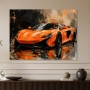 Orange Supersportwagen als Modernes Wandbild oder Acrylbild