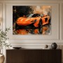 Orange Supersportwagen als Modernes Wandbild oder Acrylbild