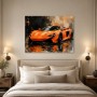 Orange Supersportwagen als Modernes Wandbild oder Acrylbild