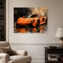 Orange Supersportwagen als Modernes Wandbild oder Acrylbild