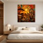 Afrikanisches Sonnenmotiv als Wandbild oder Kunstdruck