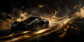 Luxus Wandbild oder Fine Art Print mit dynamischem Sportwagen Luxus Wandbild oder Fine Art Print mit dynamischem Sportwagen