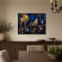 Ägyptische Wandbild oder Gallery Print in Blau und Gold