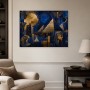 Ägyptische Wandbild oder Gallery Print in Blau und Gold