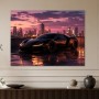 Sportwagen bei Abendlicht als Wandbild oder Fine Art Print