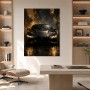 Modernes Wandbild oder Acrylbild mit schwarzem Sportwagen