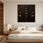 Ägyptisch inspiriertes Wandbild und Kunstdruck mit Ankh-Symbol