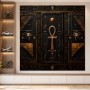 Ägyptisch inspiriertes Wandbild und Kunstdruck mit Ankh-Symbol