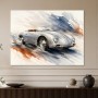Klassischer Roadster als Leinwand oder Poster mit dynamischer Aquarelloptik
