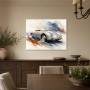Klassischer Roadster als Leinwand oder Poster mit dynamischer Aquarelloptik