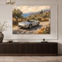 Klassischer Roadtrip am Meer, Leinwand oder Poster