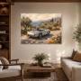 Klassischer Roadtrip am Meer, Leinwand oder Poster