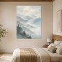 Neblige Berglandschaft als Wandbild oder Kunstdruck