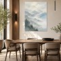 Neblige Berglandschaft als Wandbild oder Kunstdruck