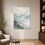 Neblige Berglandschaft als Wandbild oder Kunstdruck