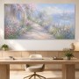 Pastellfarbener Gartenweg als Leinwandbild oder Poster