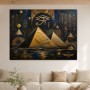 Ägyptische Pyramiden, Wandbild oder Kunstdruck mit goldener Symbolik