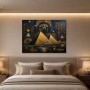 Ägyptische Pyramiden, Wandbild oder Kunstdruck mit goldener Symbolik