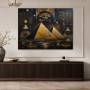 Ägyptische Pyramiden, Wandbild oder Kunstdruck mit goldener Symbolik