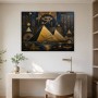 Ägyptische Pyramiden, Wandbild oder Kunstdruck mit goldener Symbolik