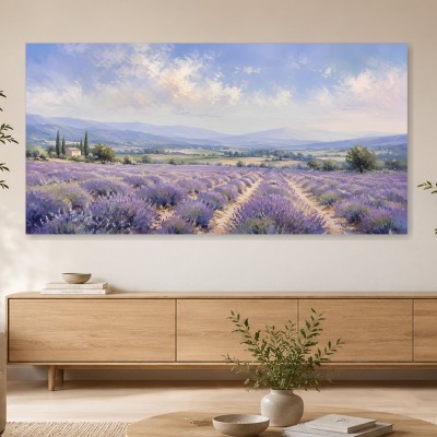 Lavendelfeld im Licht, als Leinwand oder Fine Art Print