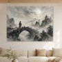 Morgennebel im Gebirge, Wandbild oder Kunstdruck