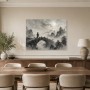 Morgennebel im Gebirge, Wandbild oder Kunstdruck