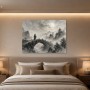 Morgennebel im Gebirge, Wandbild oder Kunstdruck