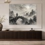 Morgennebel im Gebirge, Wandbild oder Kunstdruck
