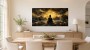 Meditative Buddha Wandbild oder Fine Art Print in Gold und Schwarz