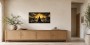 Meditative Buddha Wandbild oder Fine Art Print in Gold und Schwarz