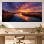 Sonnenuntergang am Fluss als Leinwandbild oder Fine Art Print