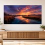 Sonnenuntergang am Fluss als Leinwandbild oder Fine Art Print