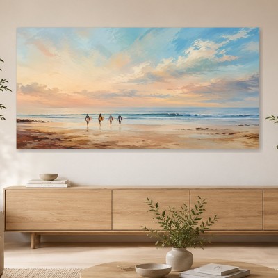 Sanfter Küstenmoment als Leinwand oder Poster