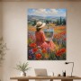 Malerin im Blumenfeld als Leinwandbild oder Poster