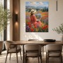 Malerin im Blumenfeld als Leinwandbild oder Poster