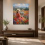 Malerin im Blumenfeld als Leinwandbild oder Poster