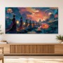Mystische Tempelwelt als Kunstwerk und Wandbild