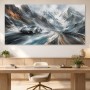 Sportwagen im Gebirge, Leinwand oder Acrylbild mit dynamischer Weite