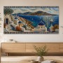 Santorin-Mosaik am Meer als Wandbild oder Fine Art Print