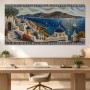 Santorin-Mosaik am Meer als Wandbild oder Fine Art Print