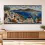 Santorin-Mosaik am Meer als Wandbild oder Fine Art Print