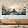 Meditative Buddha im Licht, Kunstwerk oder Wandbild