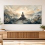 Meditative Buddha im Licht, Kunstwerk oder Wandbild