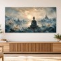Meditative Buddha am See, Kunstwerk oder Modernes Wandbild