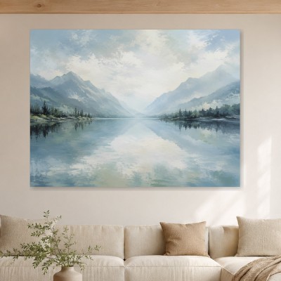 Stiller Bergsee als Leinwand oder Fine Art Print