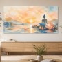 Meditativer Sonnenaufgang am See, Leinwand oder Kunstwerk