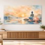 Meditativer Sonnenaufgang am See, Leinwand oder Kunstwerk