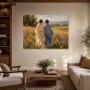Zwei Frauen im Sommerfeld, Leinwandbild oder Kunstdruck